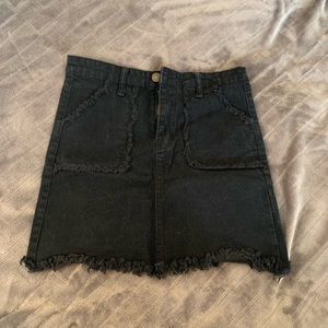 Black Jean Skirt